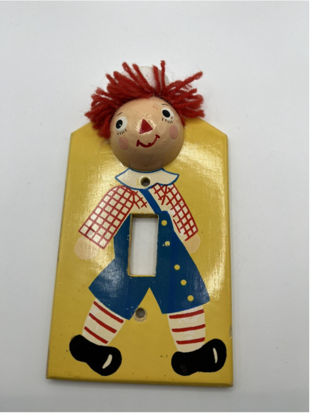 Vintage Raggedy Ann & Andy Light Switch Plate Cover- SEE Pictures ADORABLE VTG